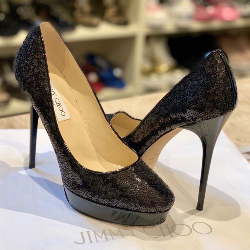 Jimmy Choo Platform Sequin Pump